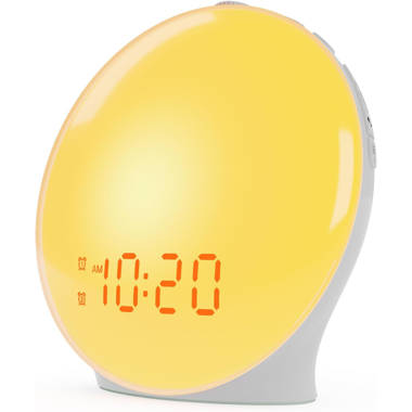 Brookstone Digital Tabletop Clock with Alarm in White Wayfair